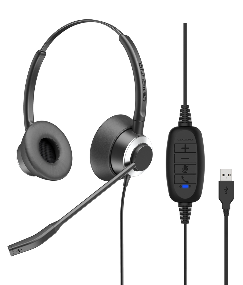 Casque Binaural UC Connexion USB-A Cordon USB A-LX PRO 5000 B USB-A LX